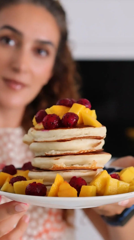 🥞 پنکیک پروتئینی و رژیمی با ۳۴ گرم پروتئین